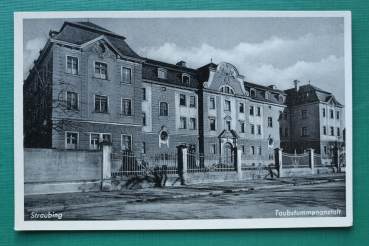 AK Straubing / 1930-1940er Jahre / Taubstummenanstalt / Taubstumm Gehörlos / Hausansicht Architektur